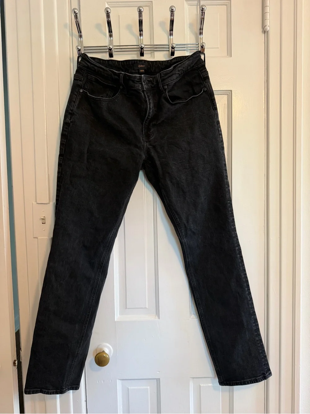 Quince Men’s Warren Stretch Athletic Taper Jeans – Black – 32x32